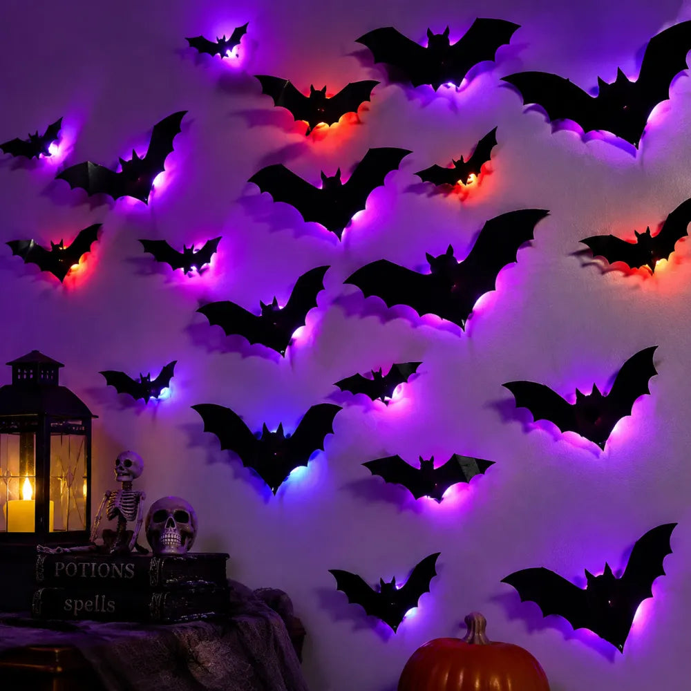 Halloween Led Glowing Bat, Party Decorations Wall Decorations