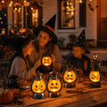 Halloween Pumpkin Lantern Ornaments Portable Night Lights （7.5*7.5*12.5cm）