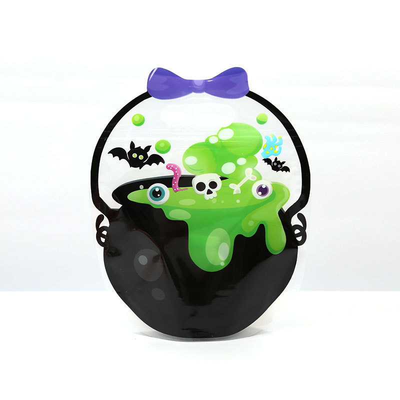 Halloween Party Favor Bags - Pumpkin & Witch Cauldron Candy Bags