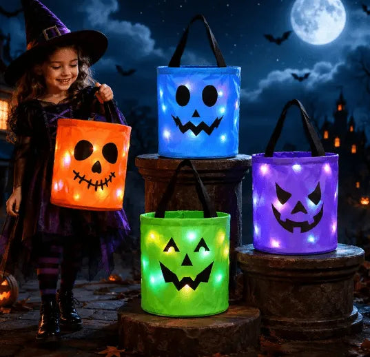Halloween Colorful Candy Bags Led Light-up Gift Bags