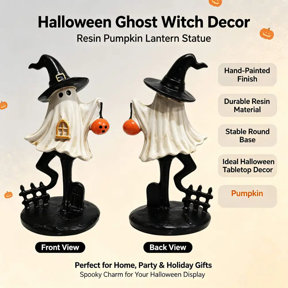 1Pcs Halloween Chibi Witch Hat Ghost Ornament