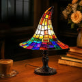 Halloween Witch Hat Lamps Resin Decorative USB Plug Light Ornament