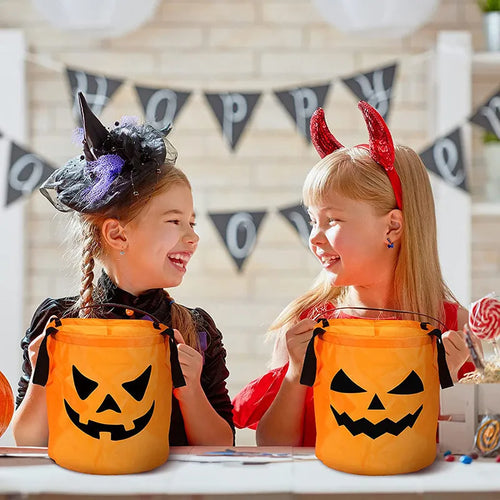 2pcs Halloween Candy Bags Led Light-up Gift Bags