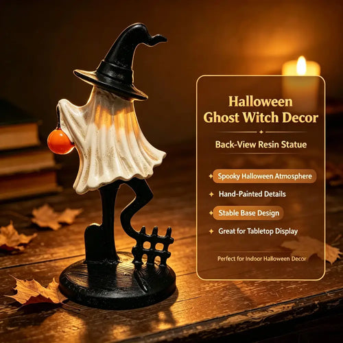 1Pcs Halloween Chibi Witch Hat Ghost Ornament