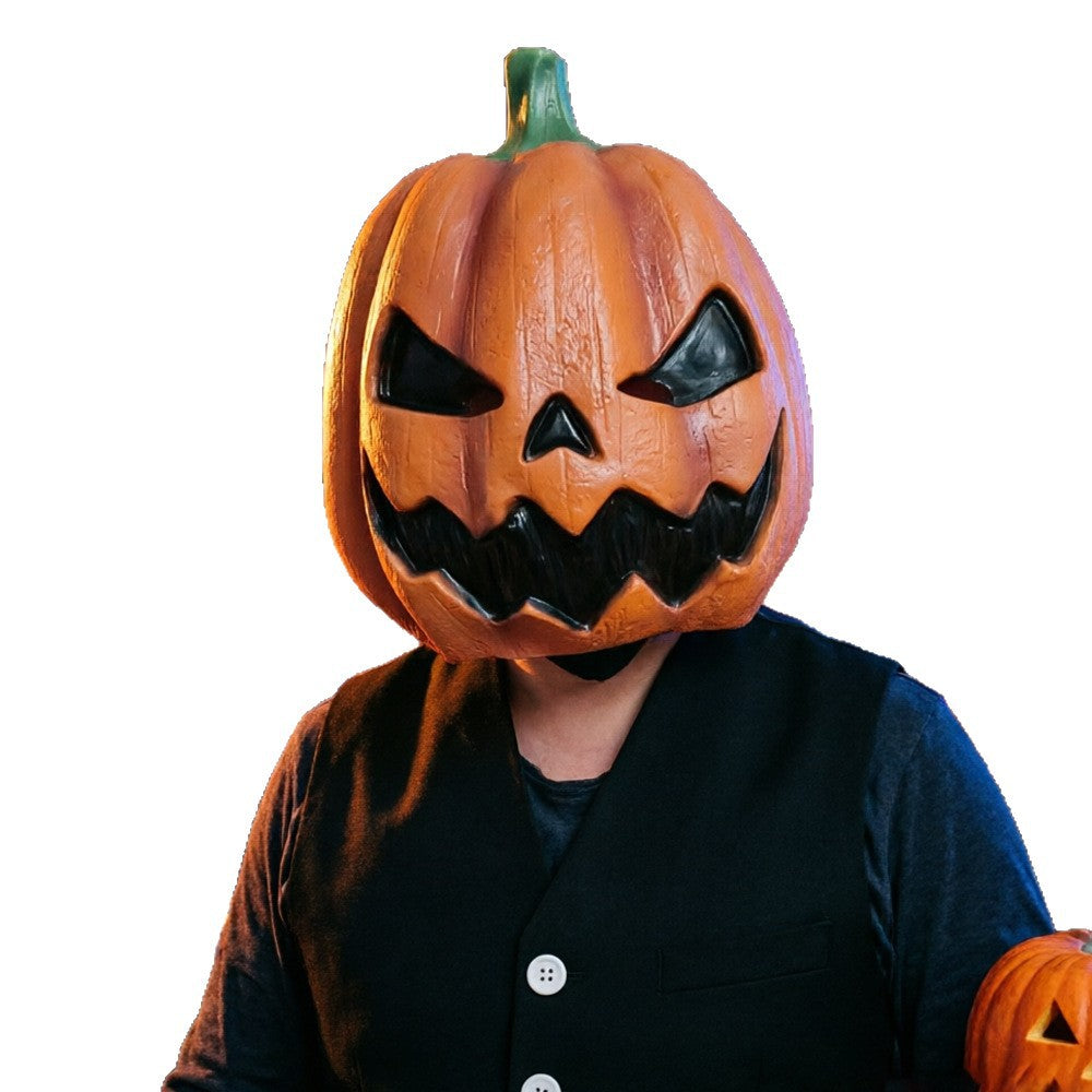 Halloween Pumpkin Mask | Latex Demon Face Mask for Party