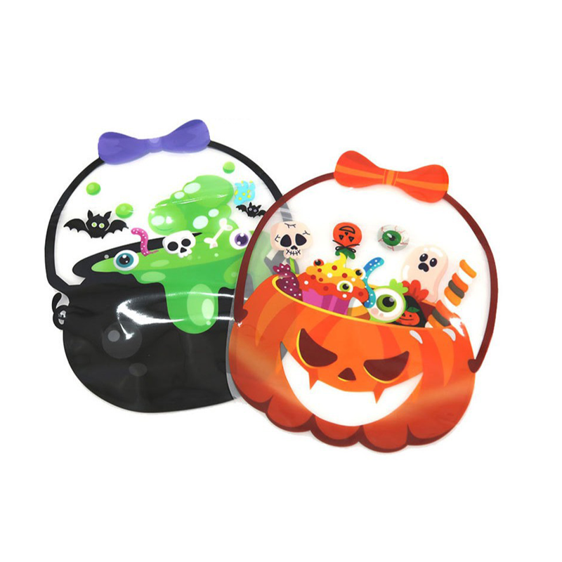 Halloween Party Favor Bags - Pumpkin & Witch Cauldron Candy Bags