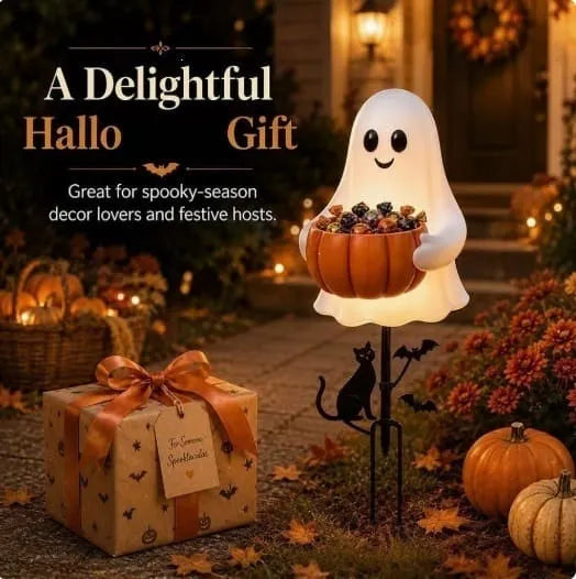 Halloween Ghost Candy Holder Garden Stake