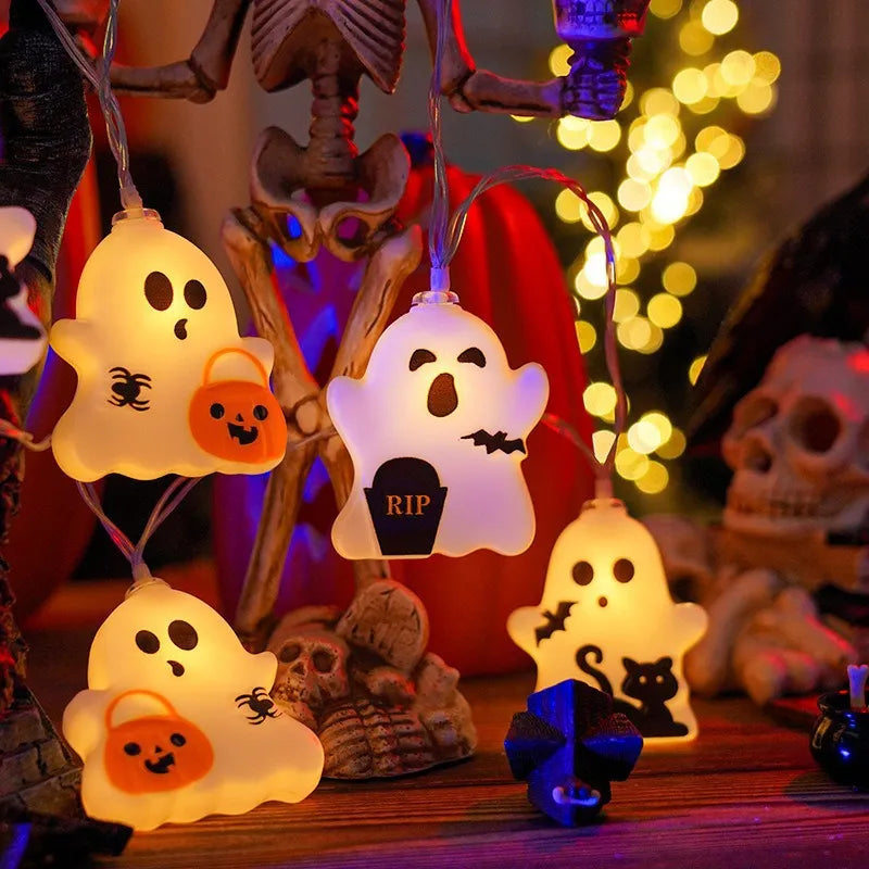 Halloween Led String Lights, Cute Ghost Lights, Decorative String Lights