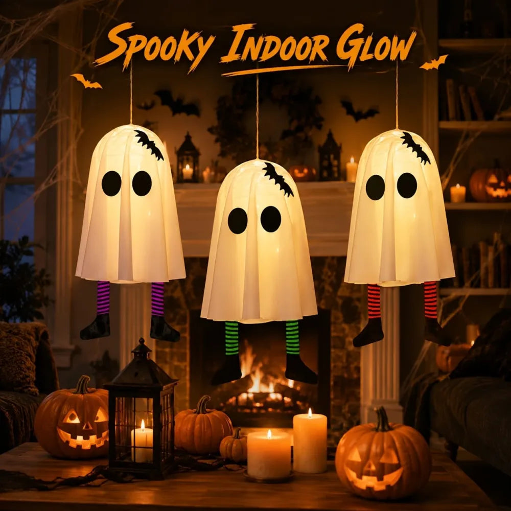 Halloween Bat Ghost LED Decorative Lights Hanging Ornaments