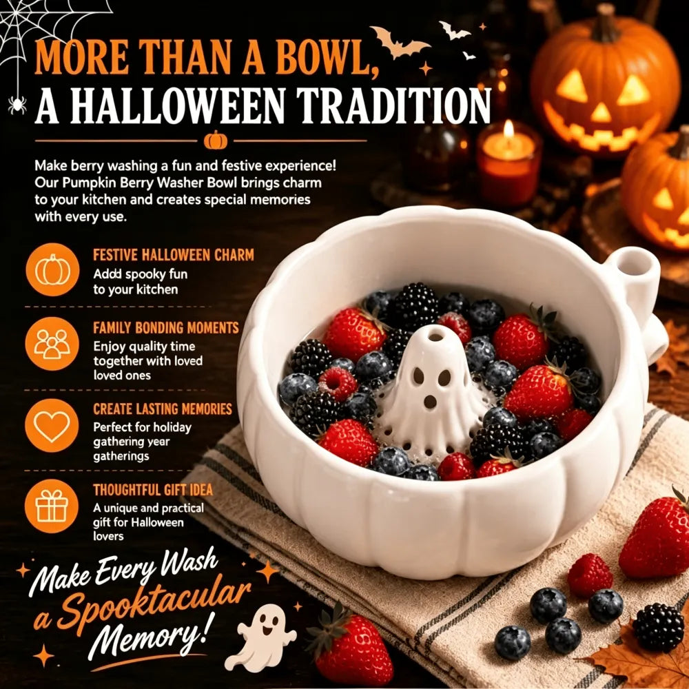 Halloween Pumpkin Berry Swirl Bowl