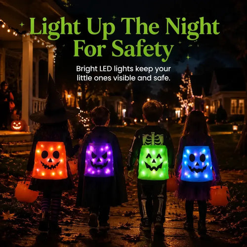 Halloween Colorful Candy Bags Led Light-up Gift Bags
