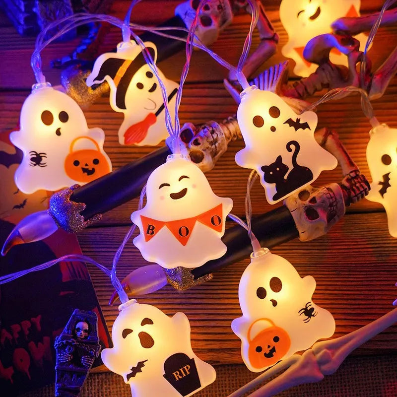 Halloween Led String Lights, Cute Ghost Lights, Decorative String Lights
