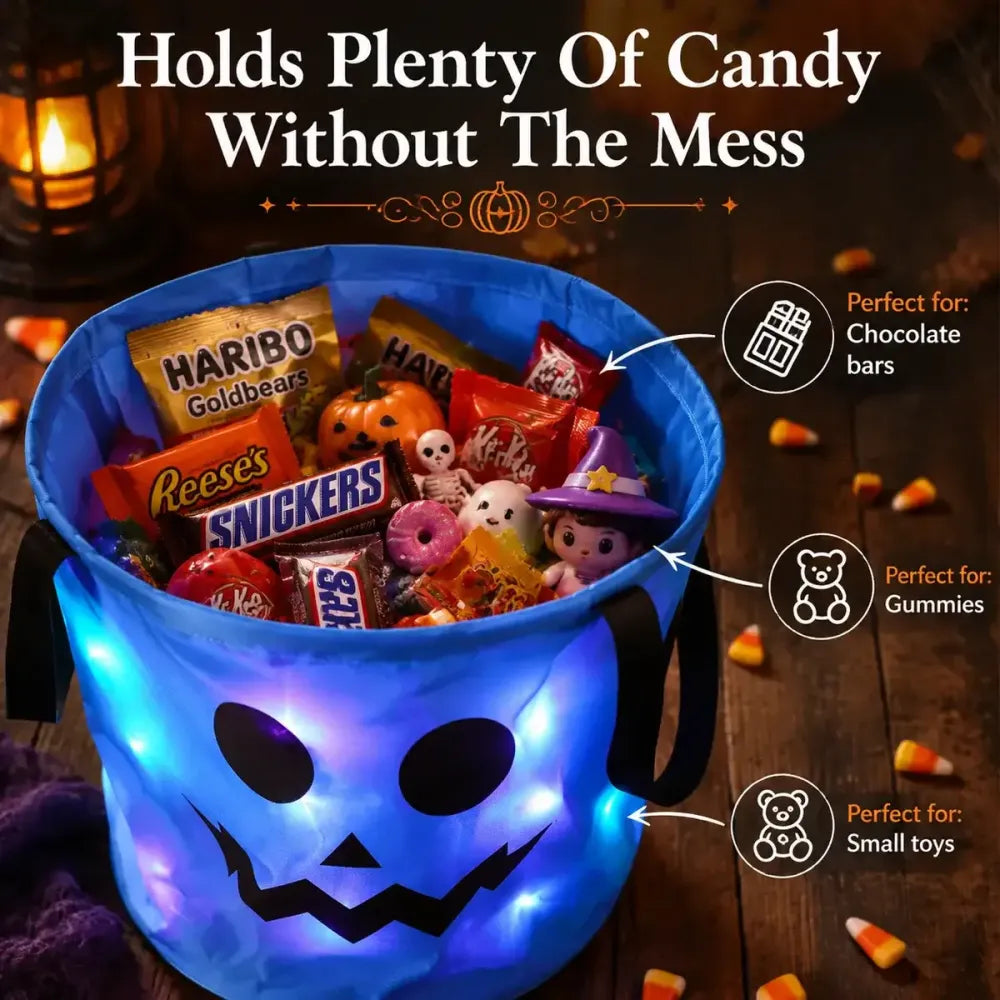Halloween Colorful Candy Bags Led Light-up Gift Bags