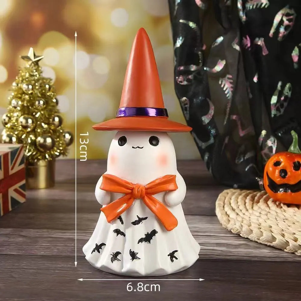 Halloween Cute Little Ghost Glowing Resin Ornament Decoration