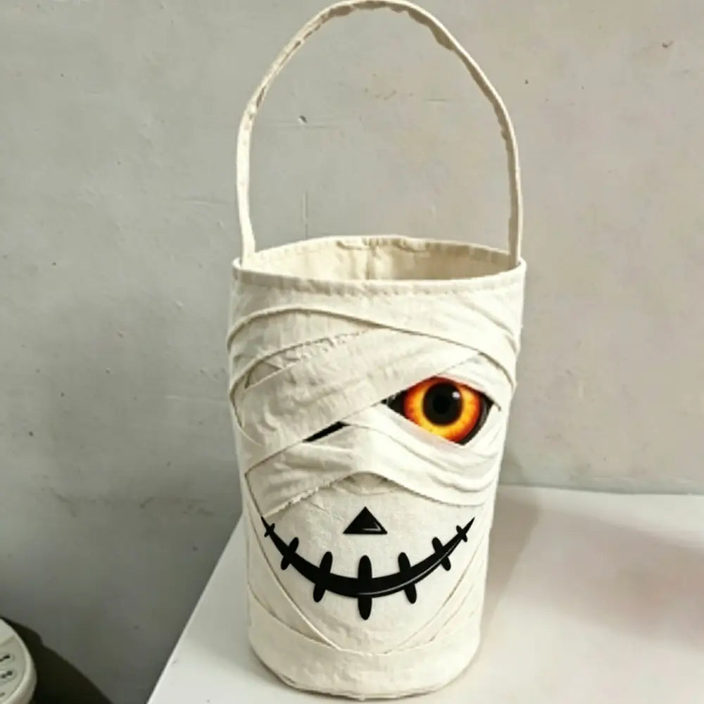 Mummy Barrel Decorated Candy Bag 8″ × 8″ × 0.8″
