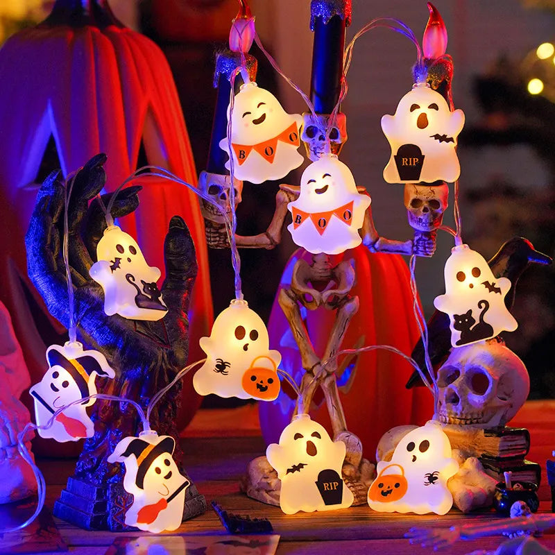 Halloween Led String Lights, Cute Ghost Lights, Decorative String Lights