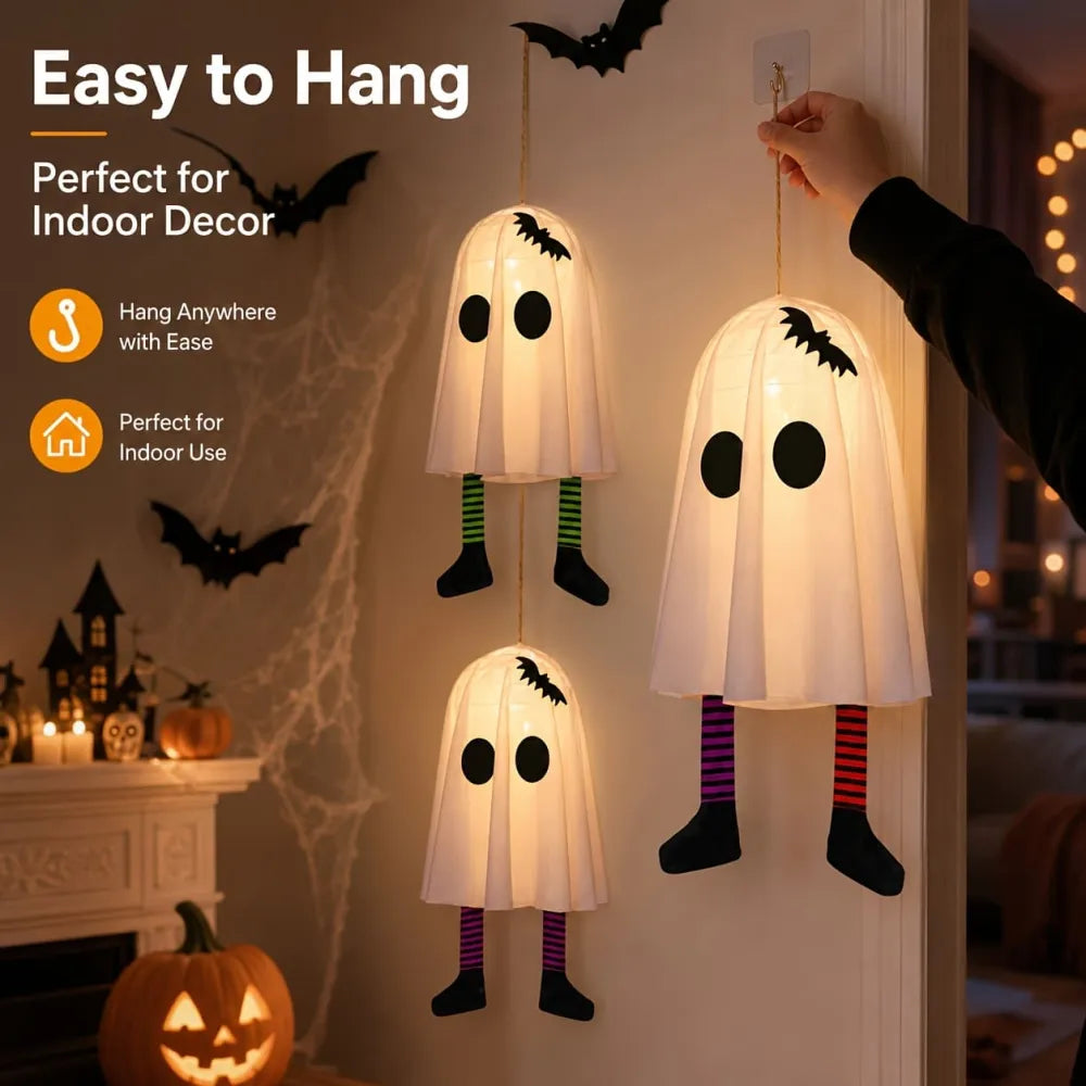Halloween Bat Ghost LED Decorative Lights Hanging Ornaments