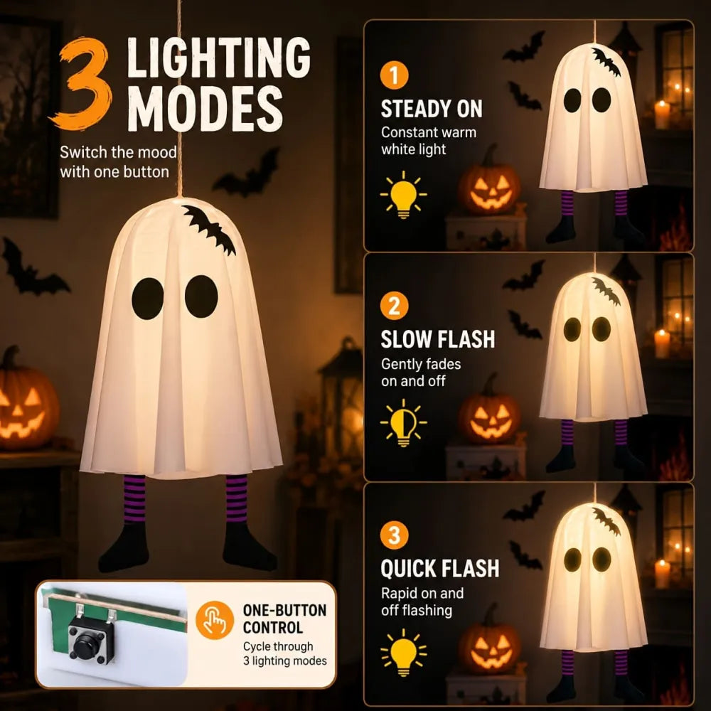 Halloween Bat Ghost LED Decorative Lights Hanging Ornaments