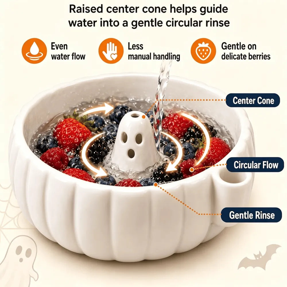 Halloween Pumpkin Berry Swirl Bowl