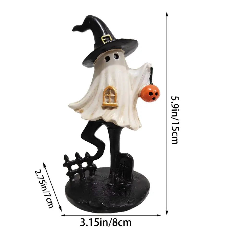 1Pcs Halloween Chibi Witch Hat Ghost Ornament