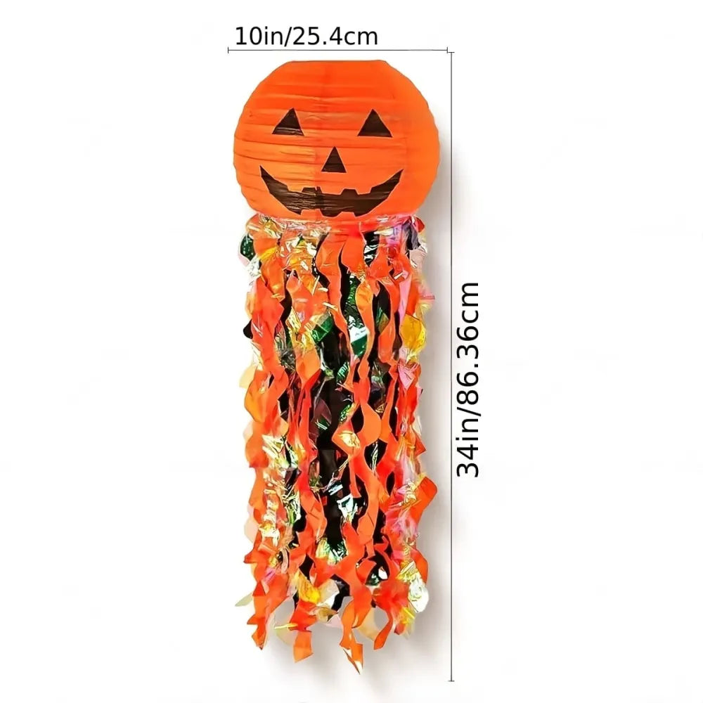 2pcs Halloween Rainbow Pumpkin Lantern Store Hanging Decorative Light（25 * 23CM）